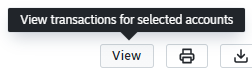 View button to view transactions for selected accounts
