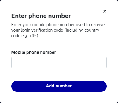 	4. Enter phone number field and add number button to submit
